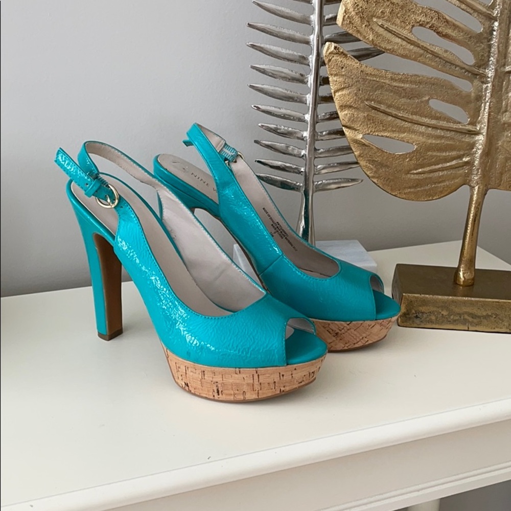 Patent Turquoise Sandals